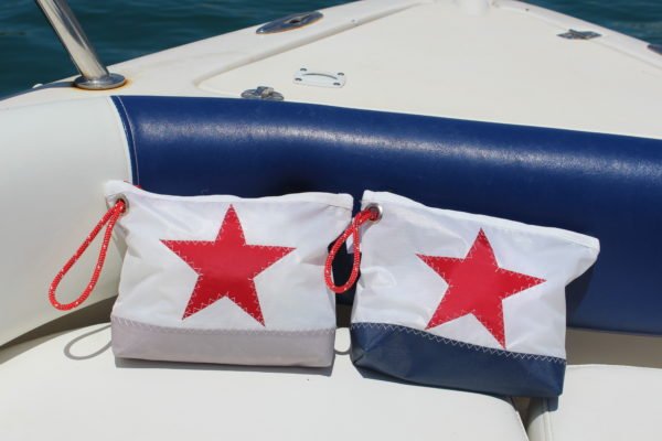 Neceser de vela reciclada Finisterre Gris y azul de AqualataJPG