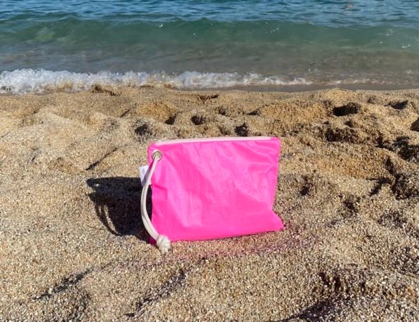 Neceser de vela rosa fúcsia Corfú